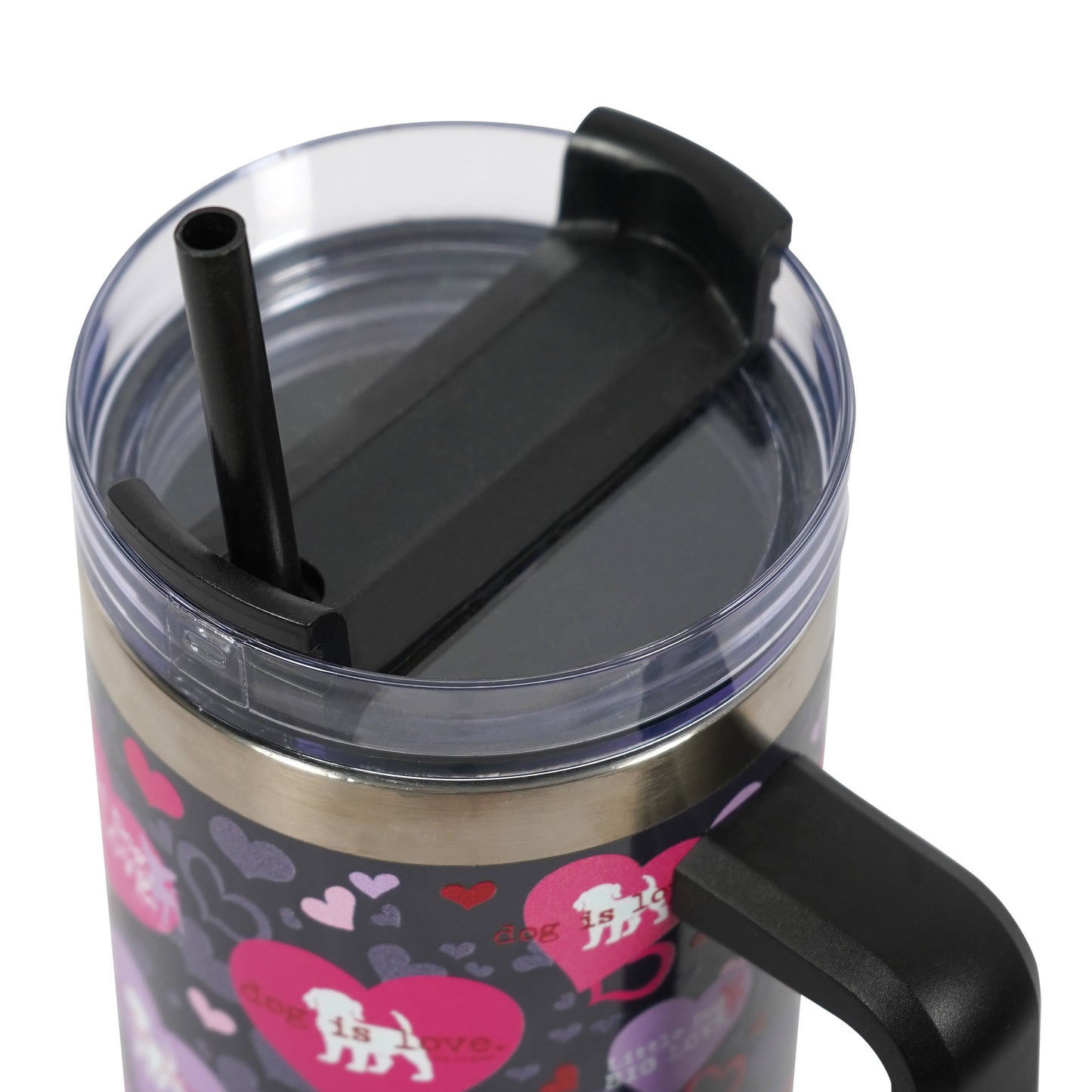 Travel Tumbler: Little Dog, Big Love 40oz Vacuum Mug
