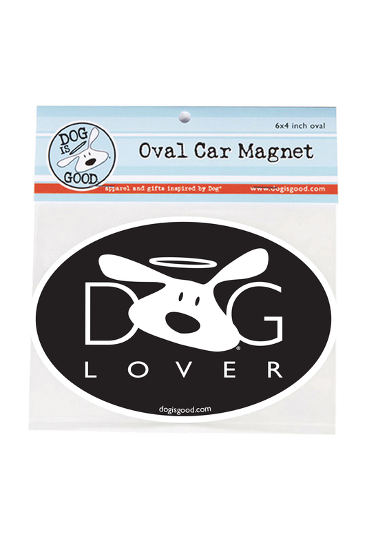 Car Magnet: Dog Lover (Black)