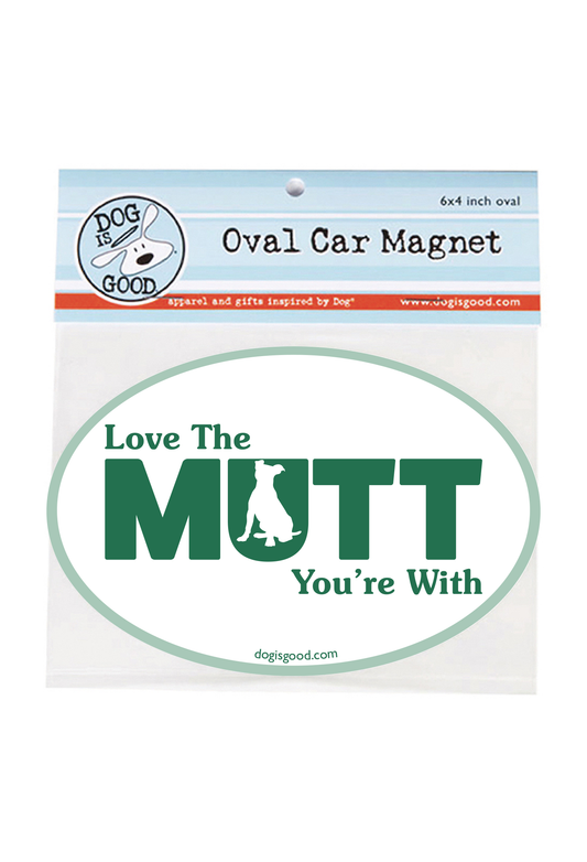 Car Magnet: Love The Mutt