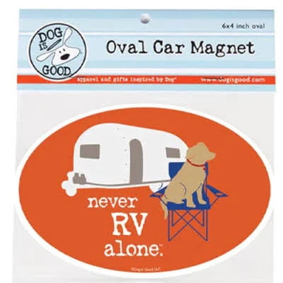 RV AND DOG CAR MAGNET
