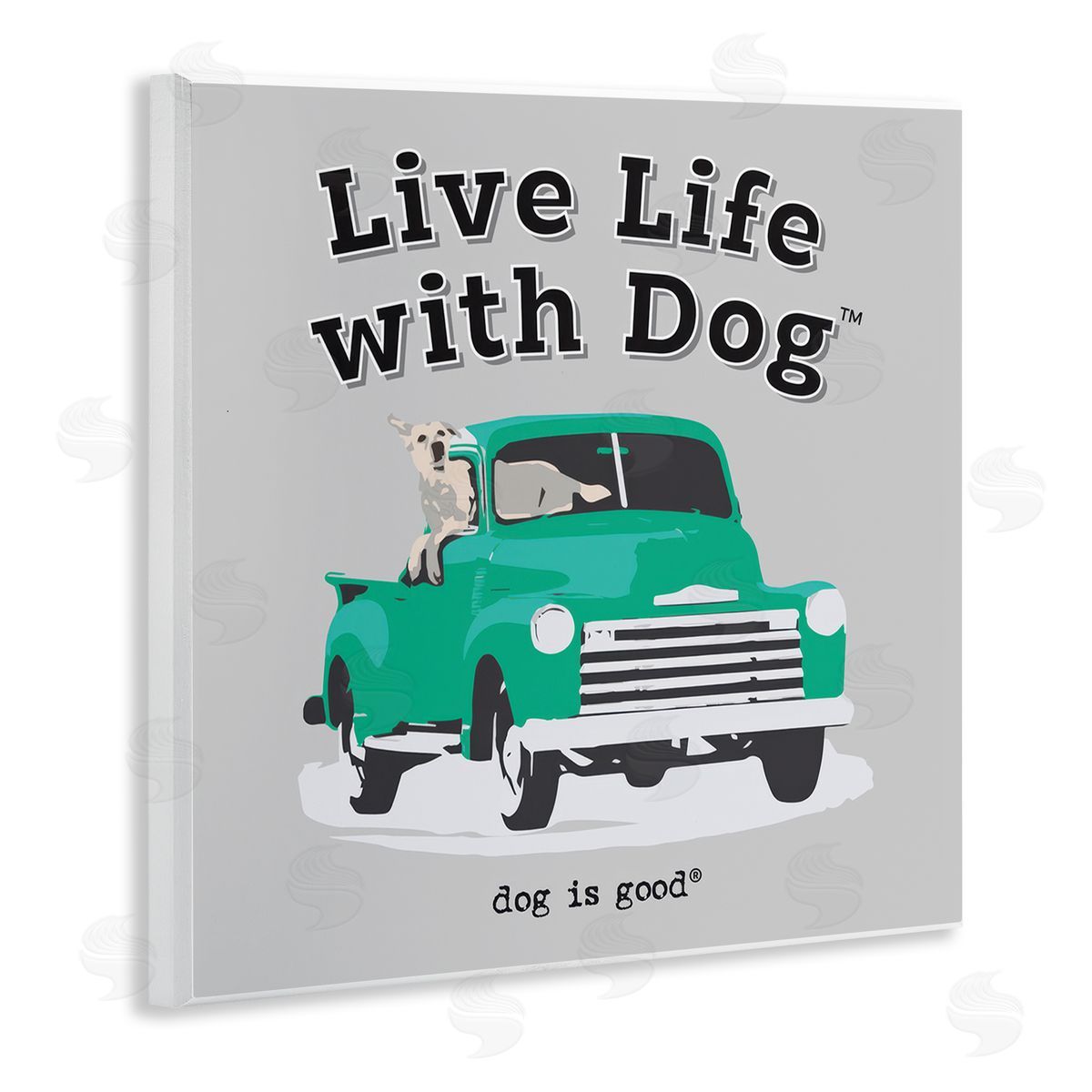 Dog is Good | Dog in Pickup Truck Wall Art