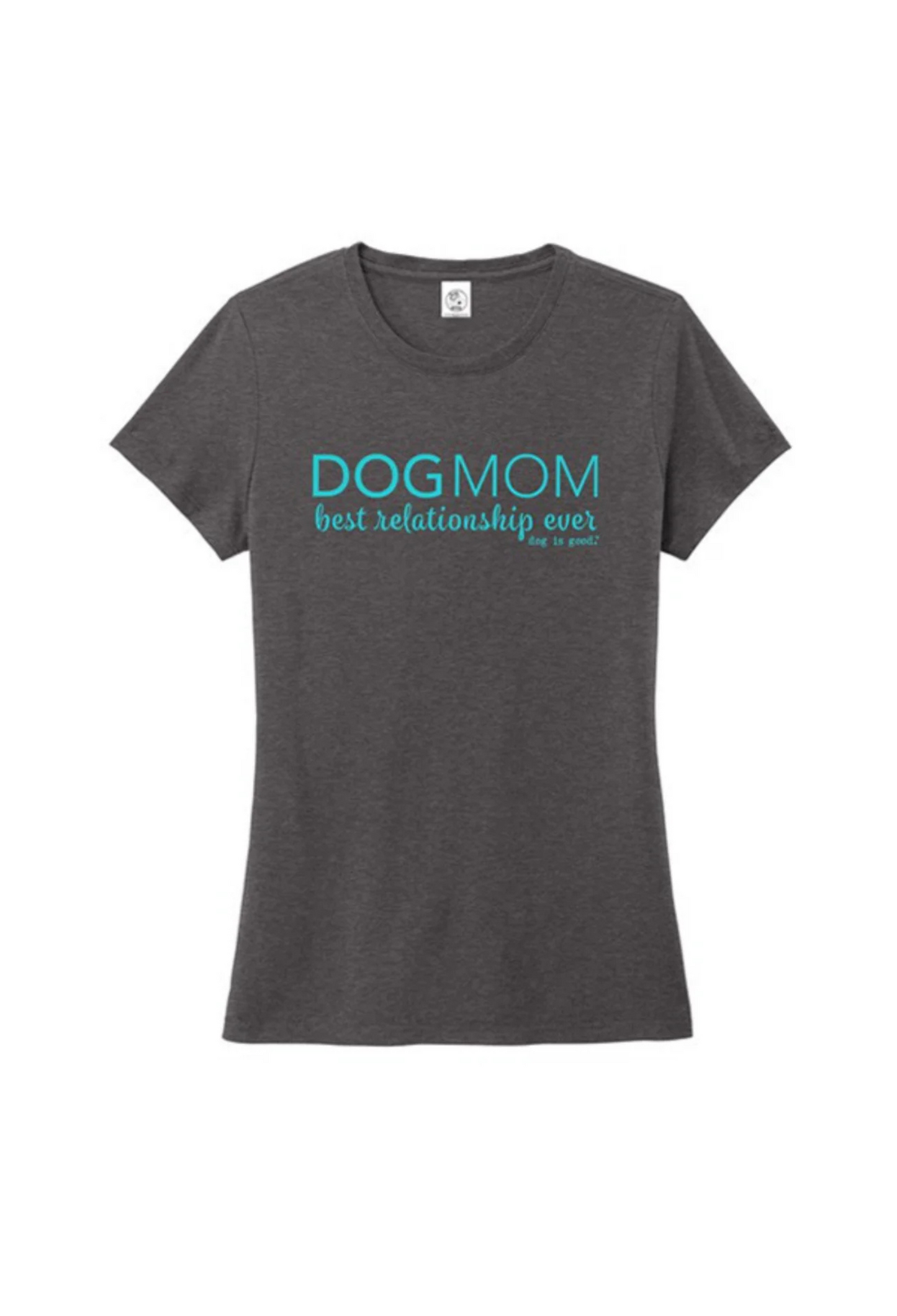 dog mom shirt teal grey