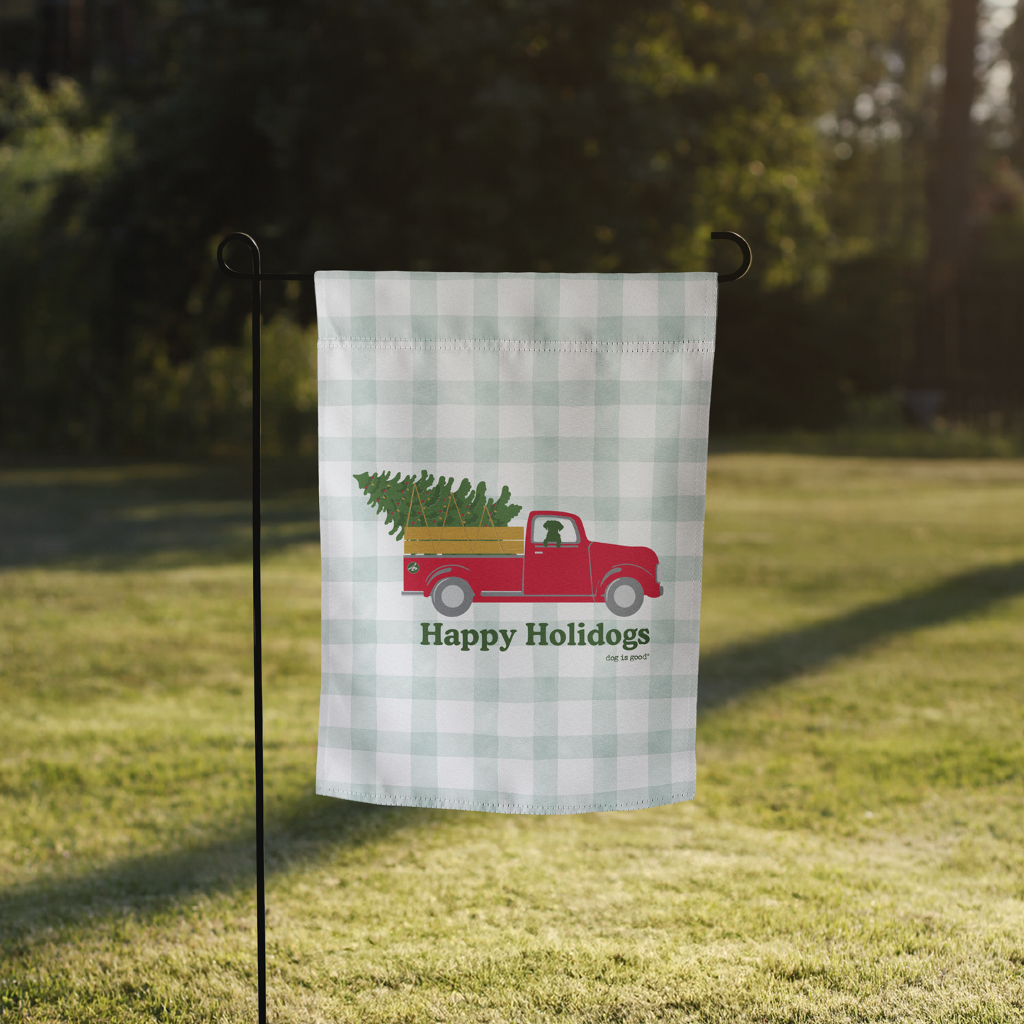 Garden Flag: Happy Holidogs (Vintage Truck)