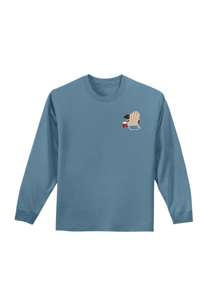 Long Sleeve T-shirt: Never Drink Alone