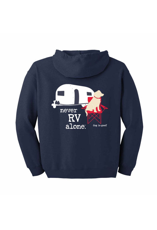 Zip Hoodie: Never RV Alone