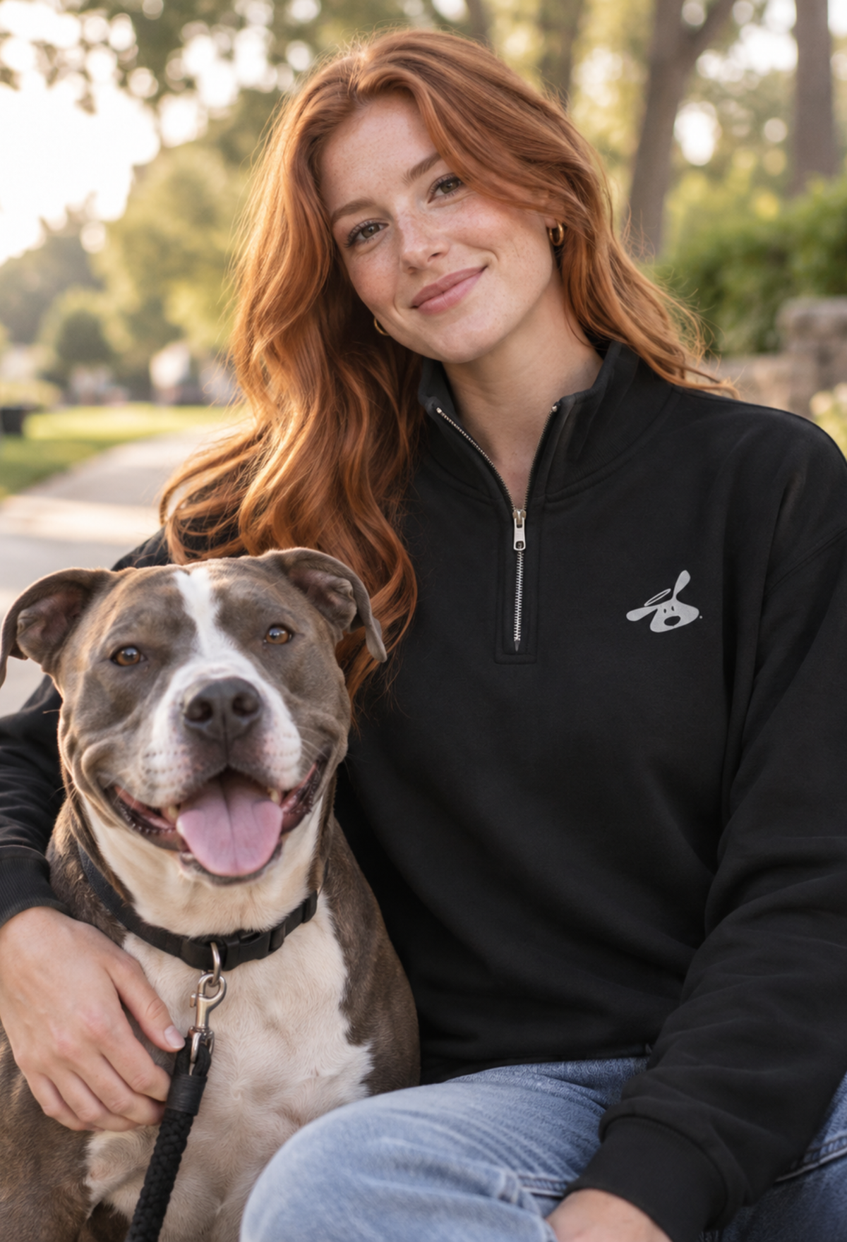 Quarter-Zip Sweatshirt: Dog is Good BOLO