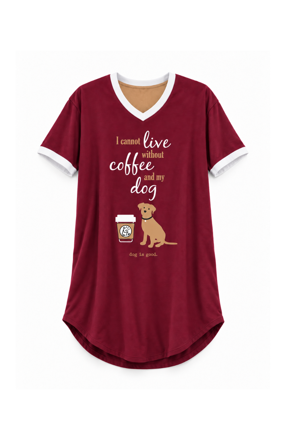 Sleep Shirt: Coffee and My Dog
