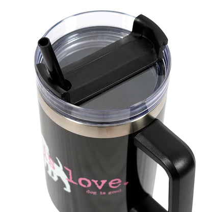 Travel Tumbler: Dog is Love 40oz Vacuum Mug
