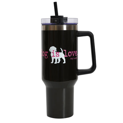Travel Tumbler: Dog is Love 40oz Vacuum Mug