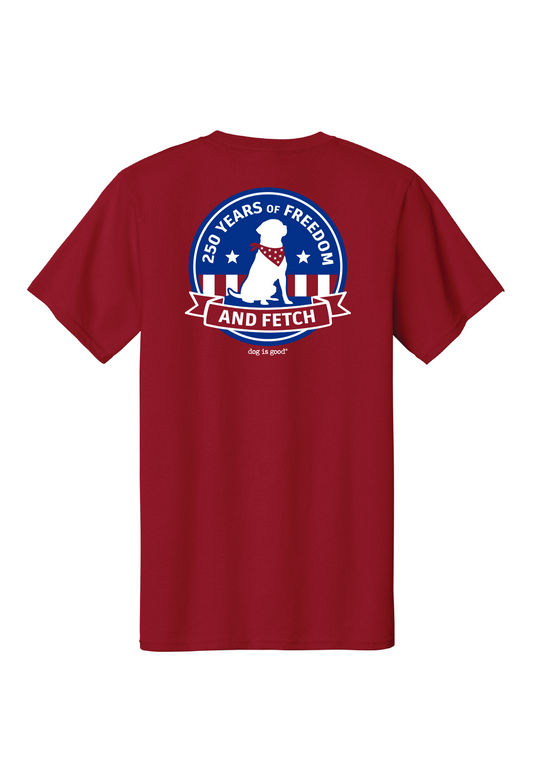 T-shirt: Freedom & Fetch (Red)
