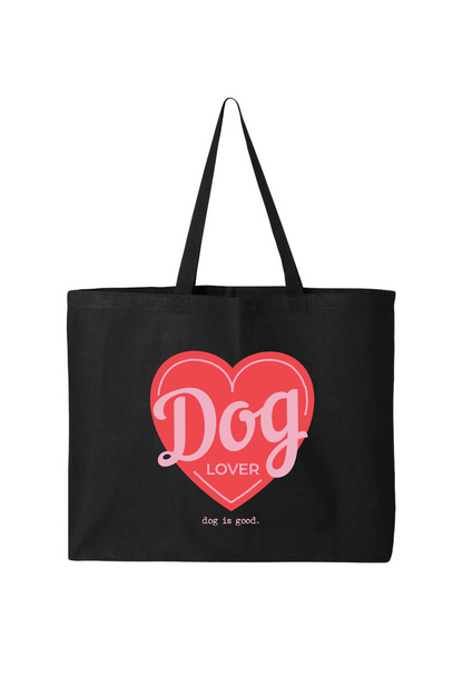 Dog Lover Heart Tote (Black)