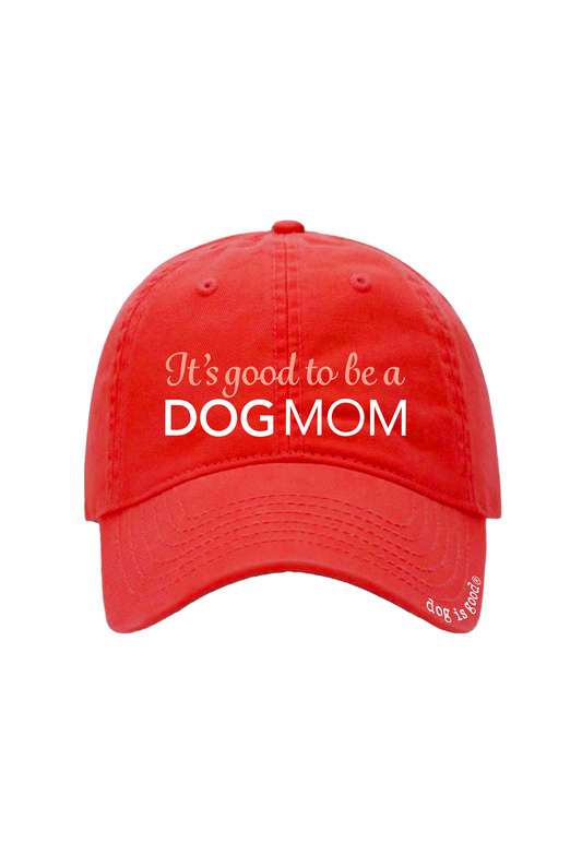 dog mom pink hat