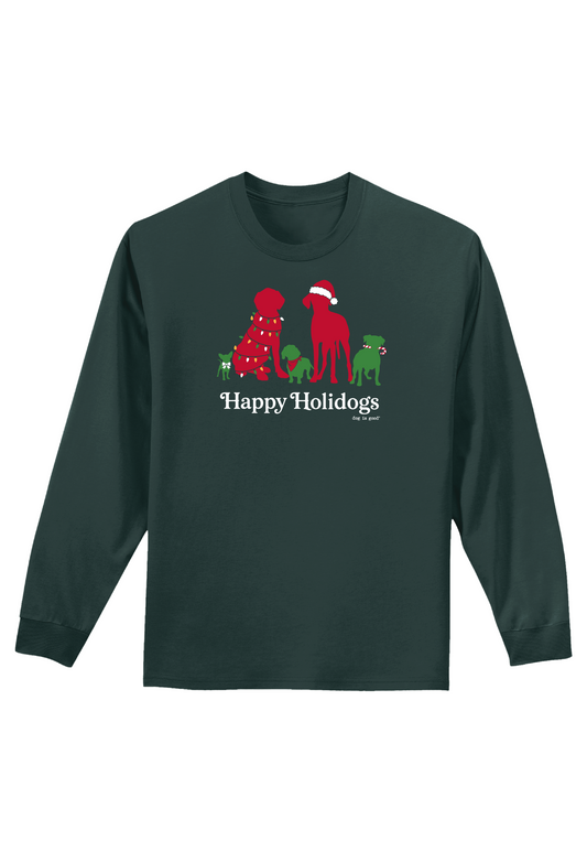 Long Sleeve Shirt: Happy Holidogs