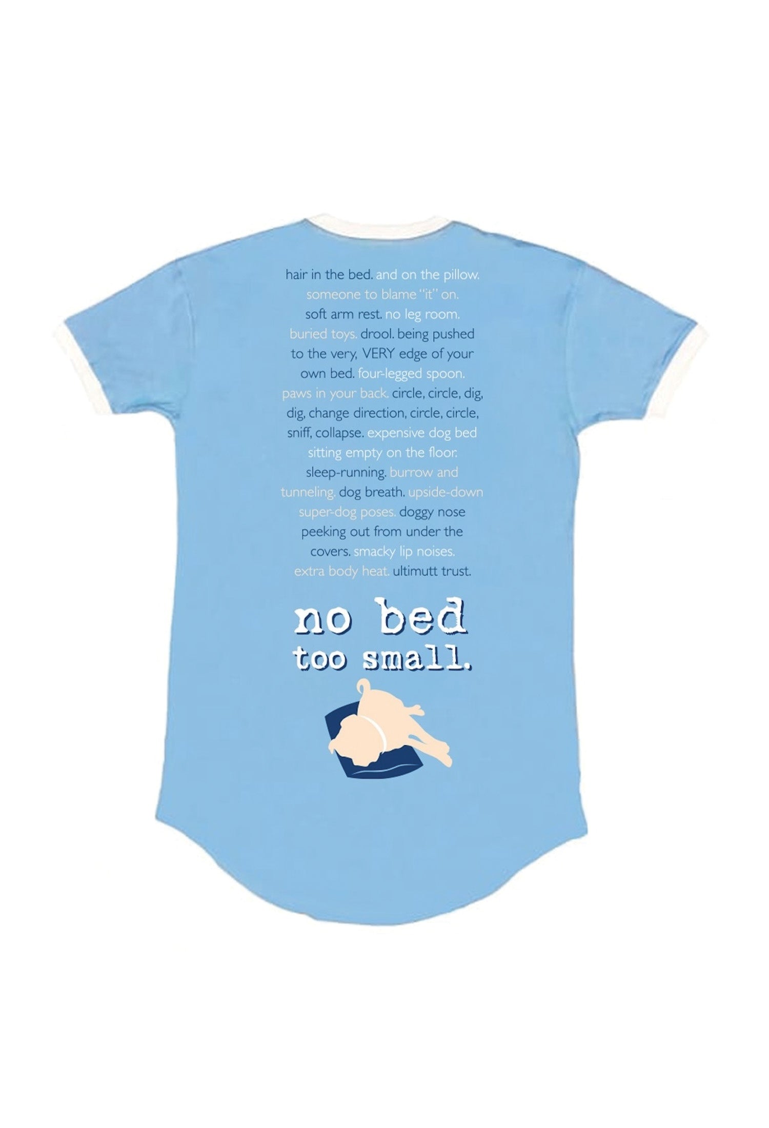 Sleep Shirt: Never Sleep Alone (Light Blue)