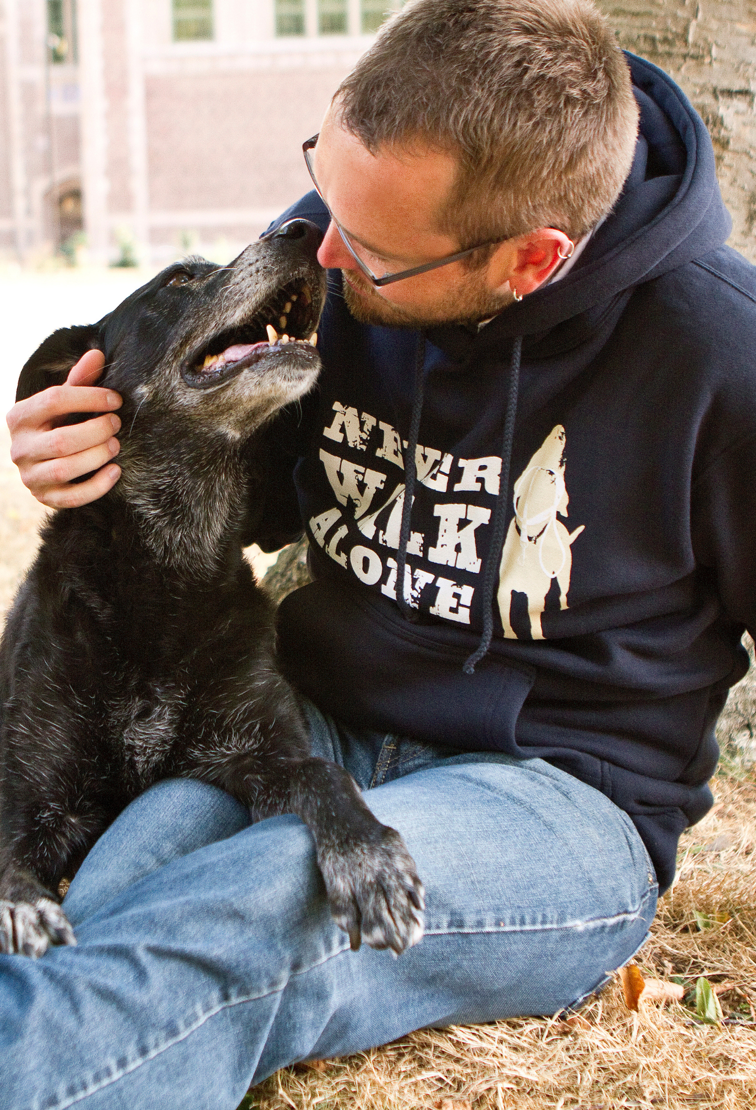 Hoodie: Never Walk Alone (Navy)