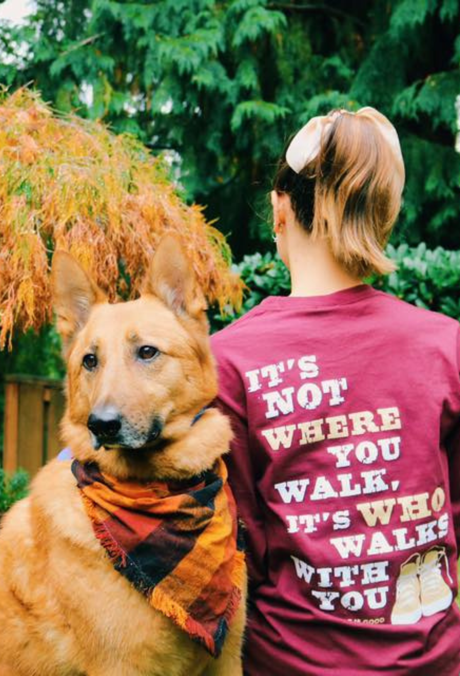 Long Sleeve T-shirt: Never Walk Alone (Maroon)