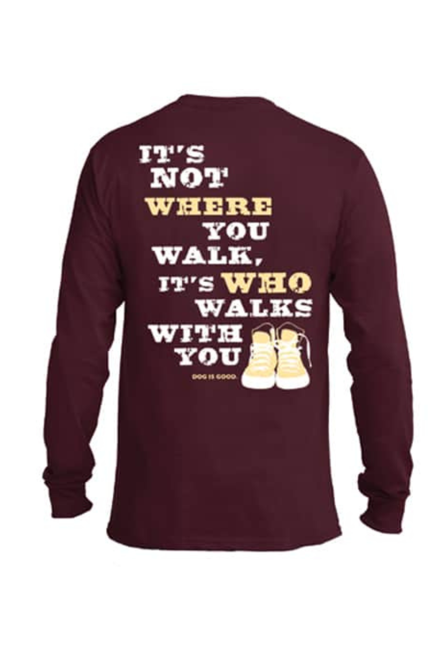 Long Sleeve T-shirt: Never Walk Alone (Maroon)