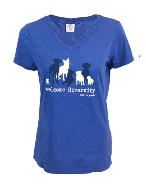 T-shirt: Welcome Diversity Women's V-Neck