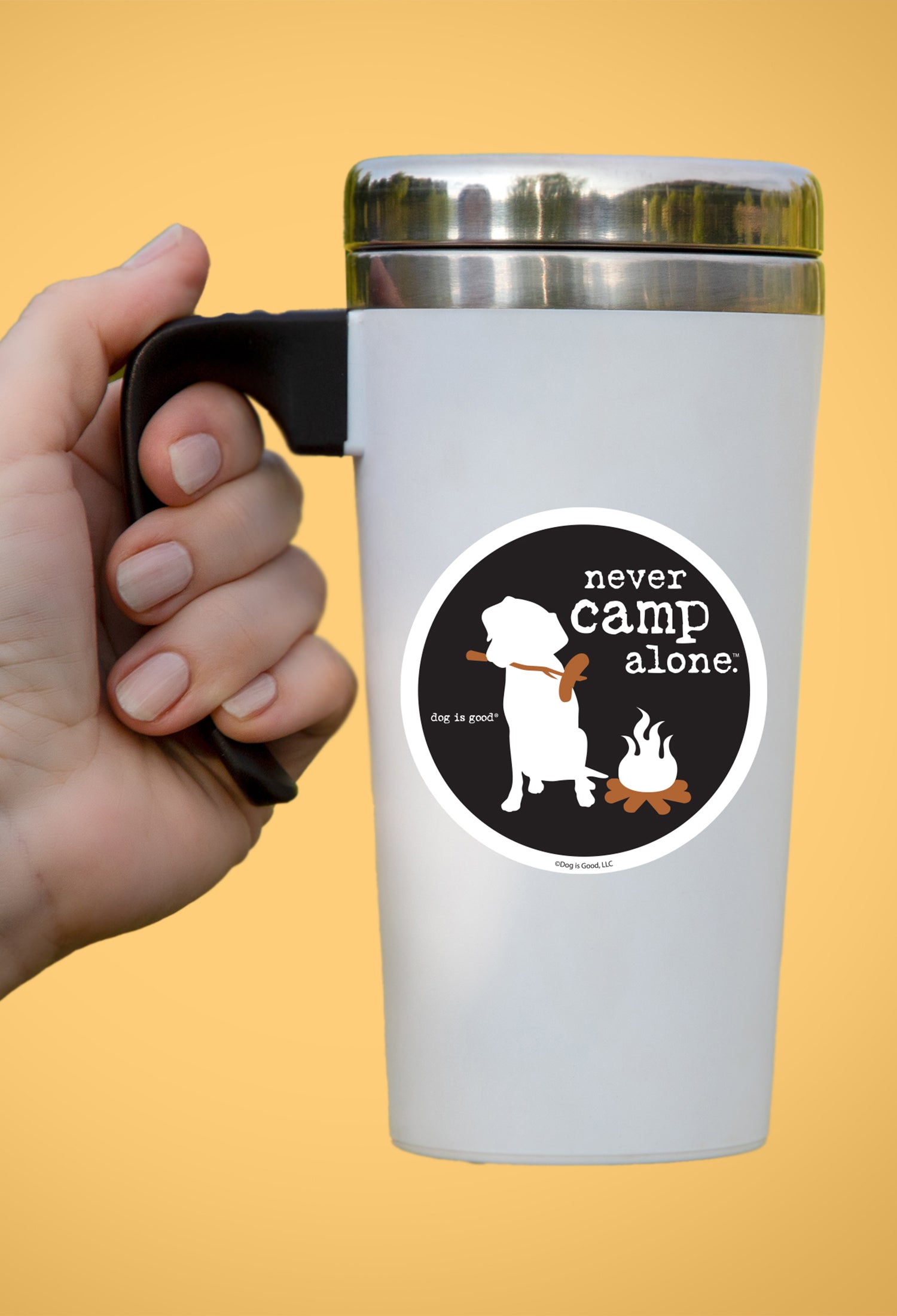 Sticker: Never Camp Alone