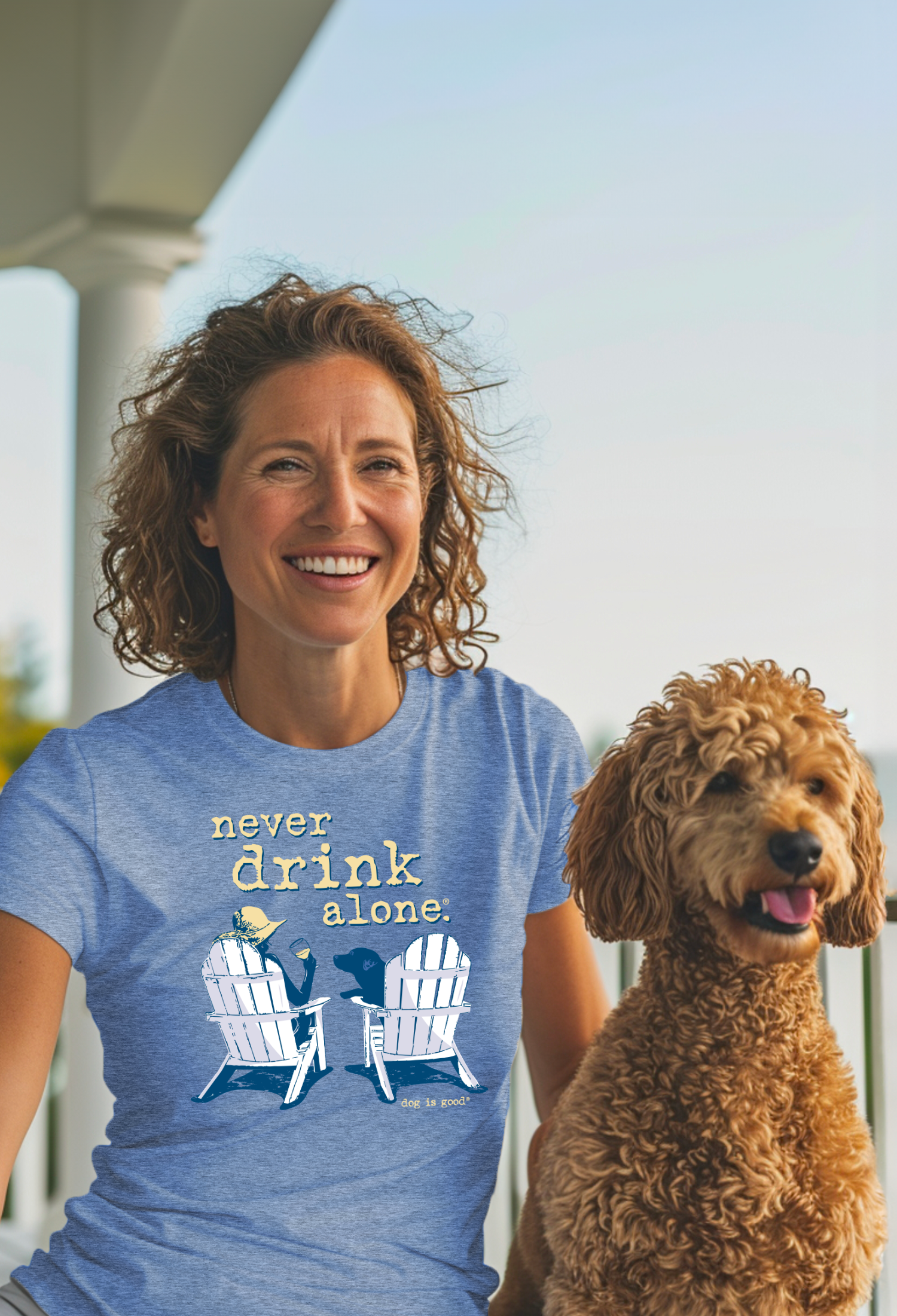 T-shirt: Never Drink Alone (Women's)