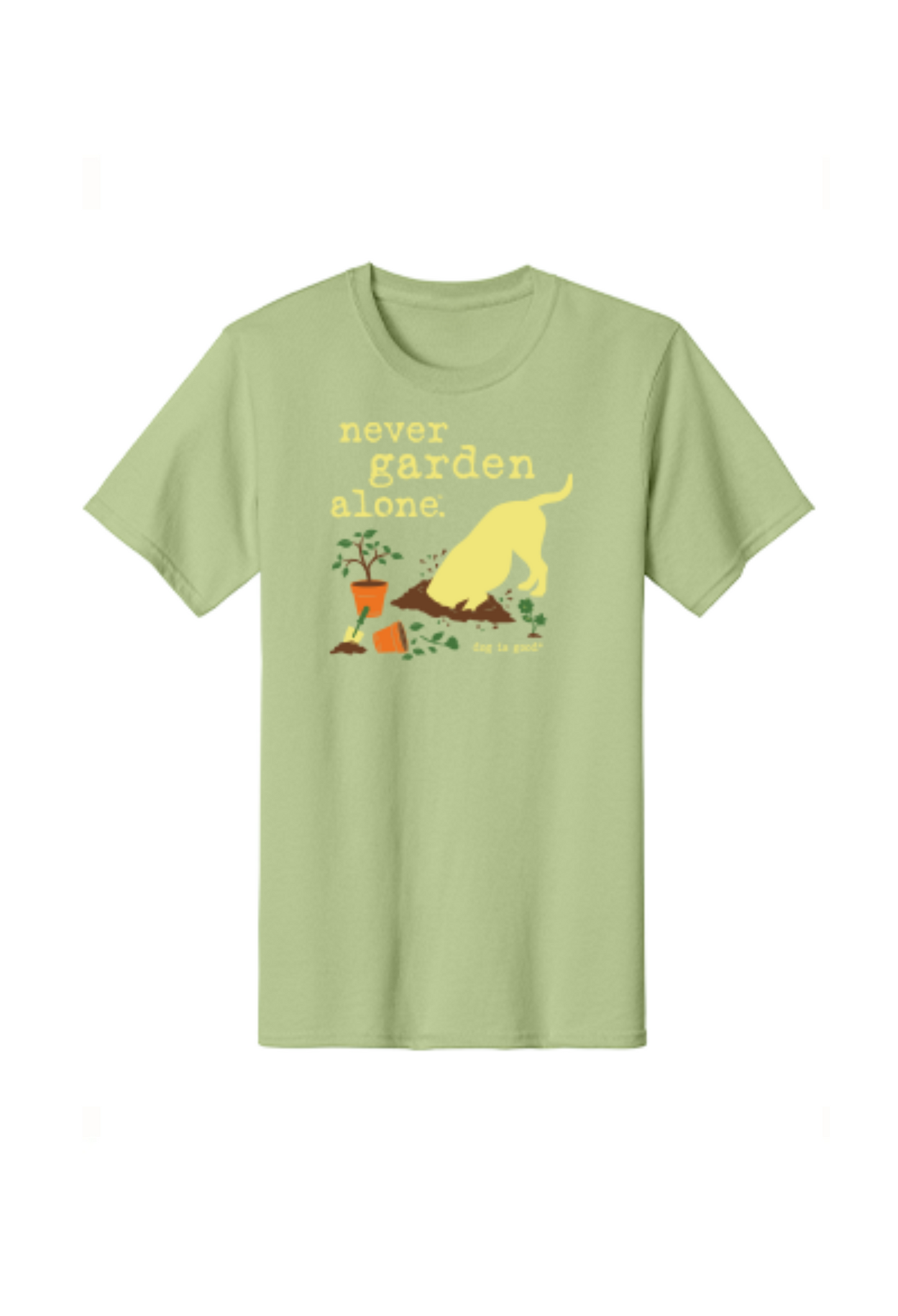 T-shirt: Never Garden Alone (Light Green)