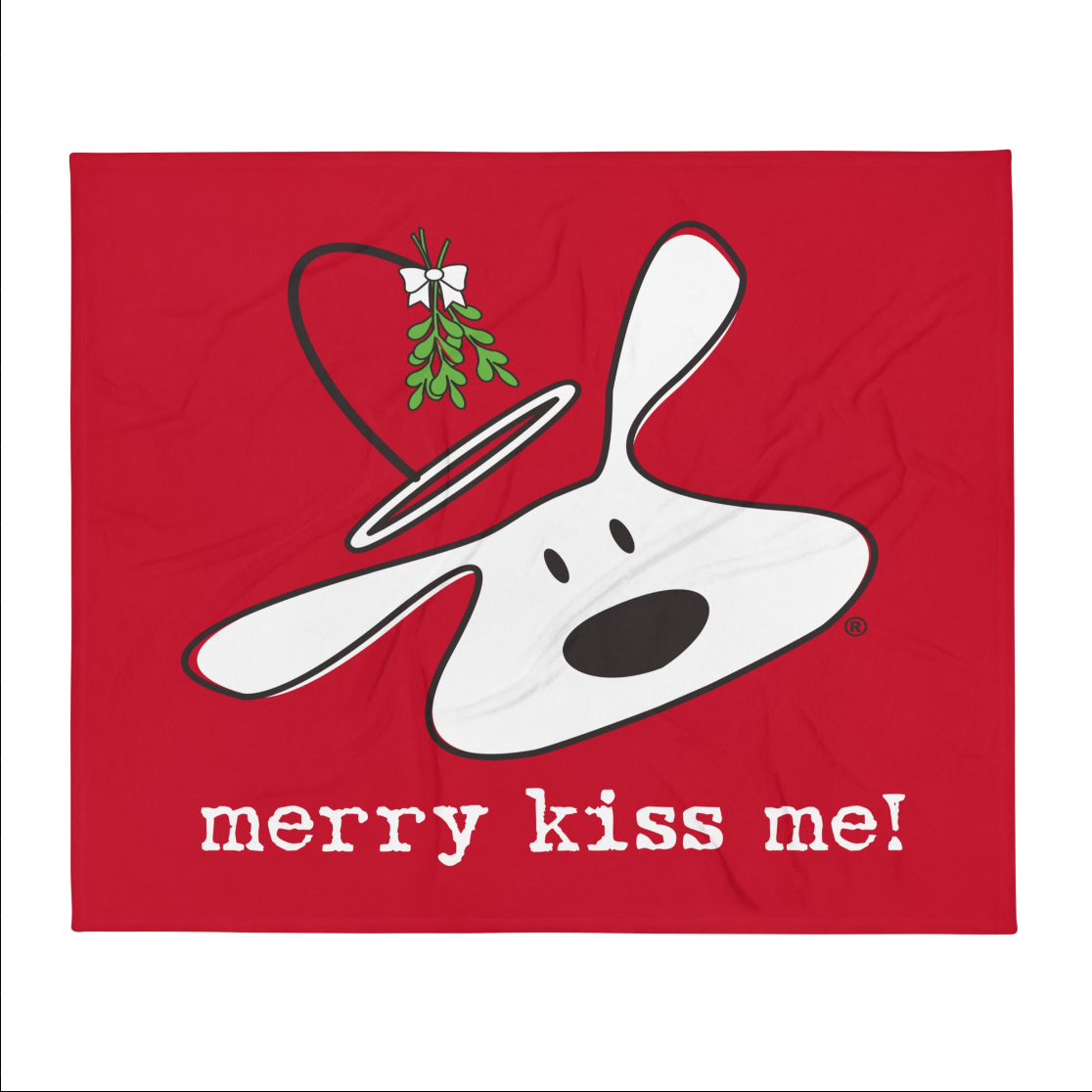 Throw Blanket: Merry Kiss Me