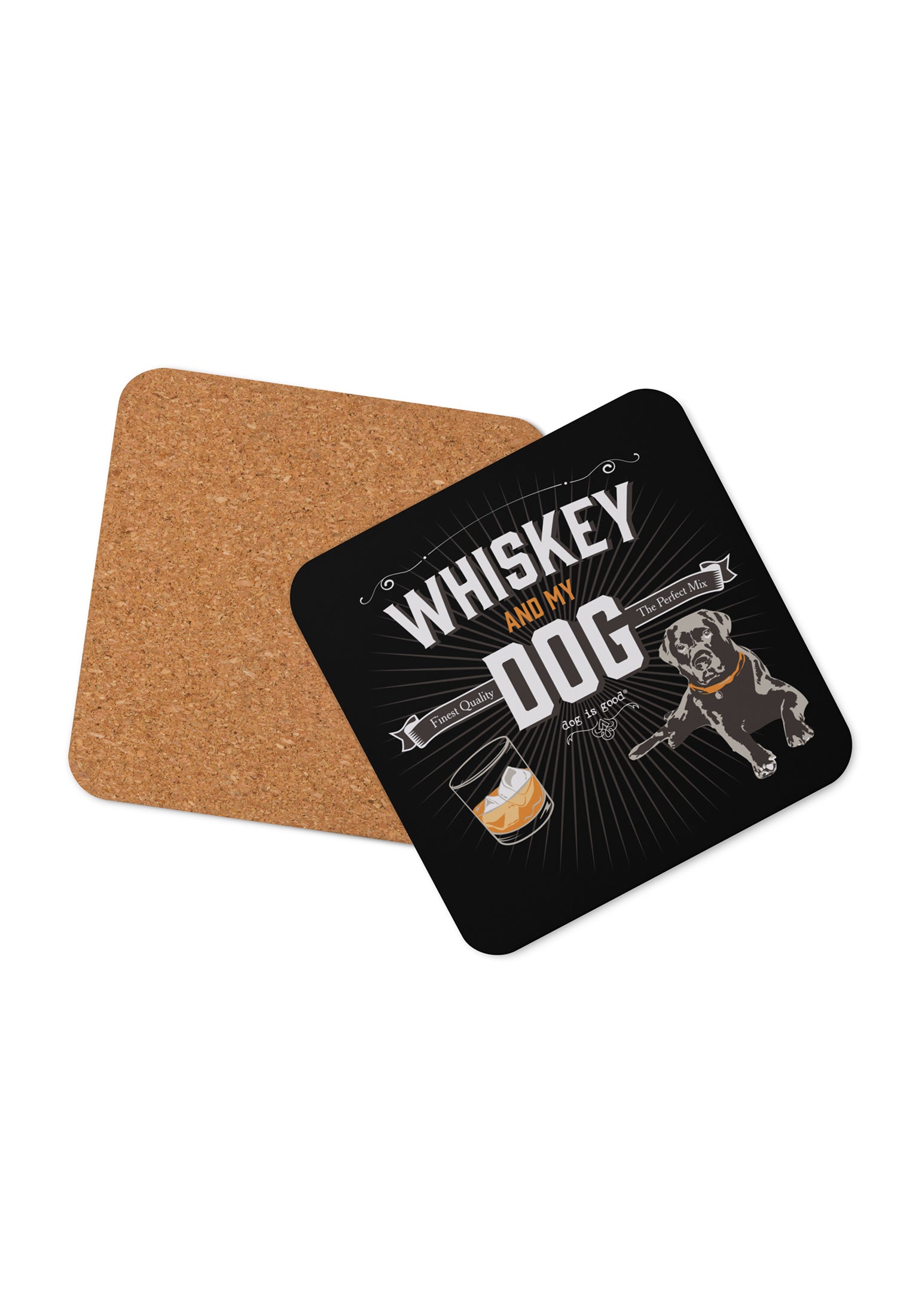 Whiskey & My Dog Premium Coaster