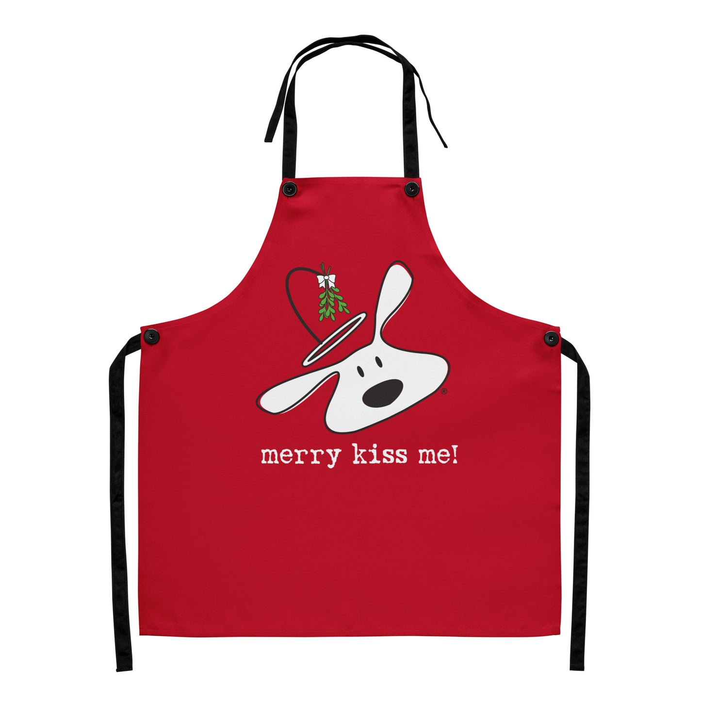 Apron: Merry Kiss Me