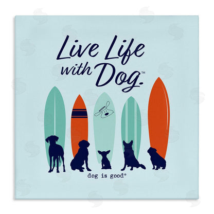 Dog is Good | Surfboards & Dogs Phrase Wall Art