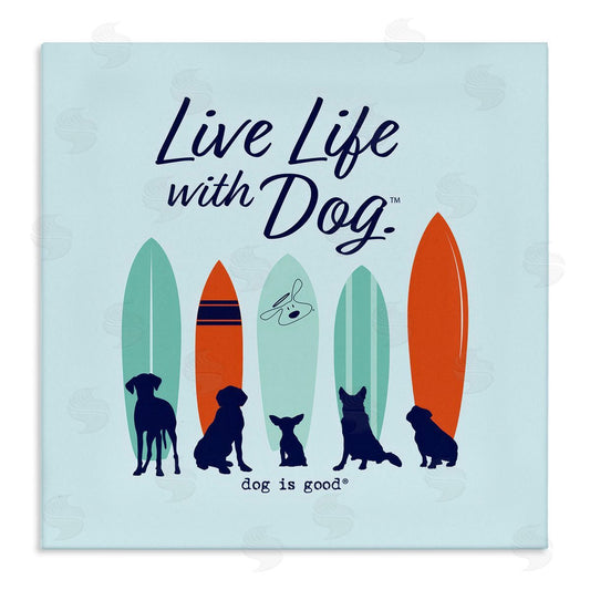 Dog is Good | Surfboards & Dogs Phrase Wall Art