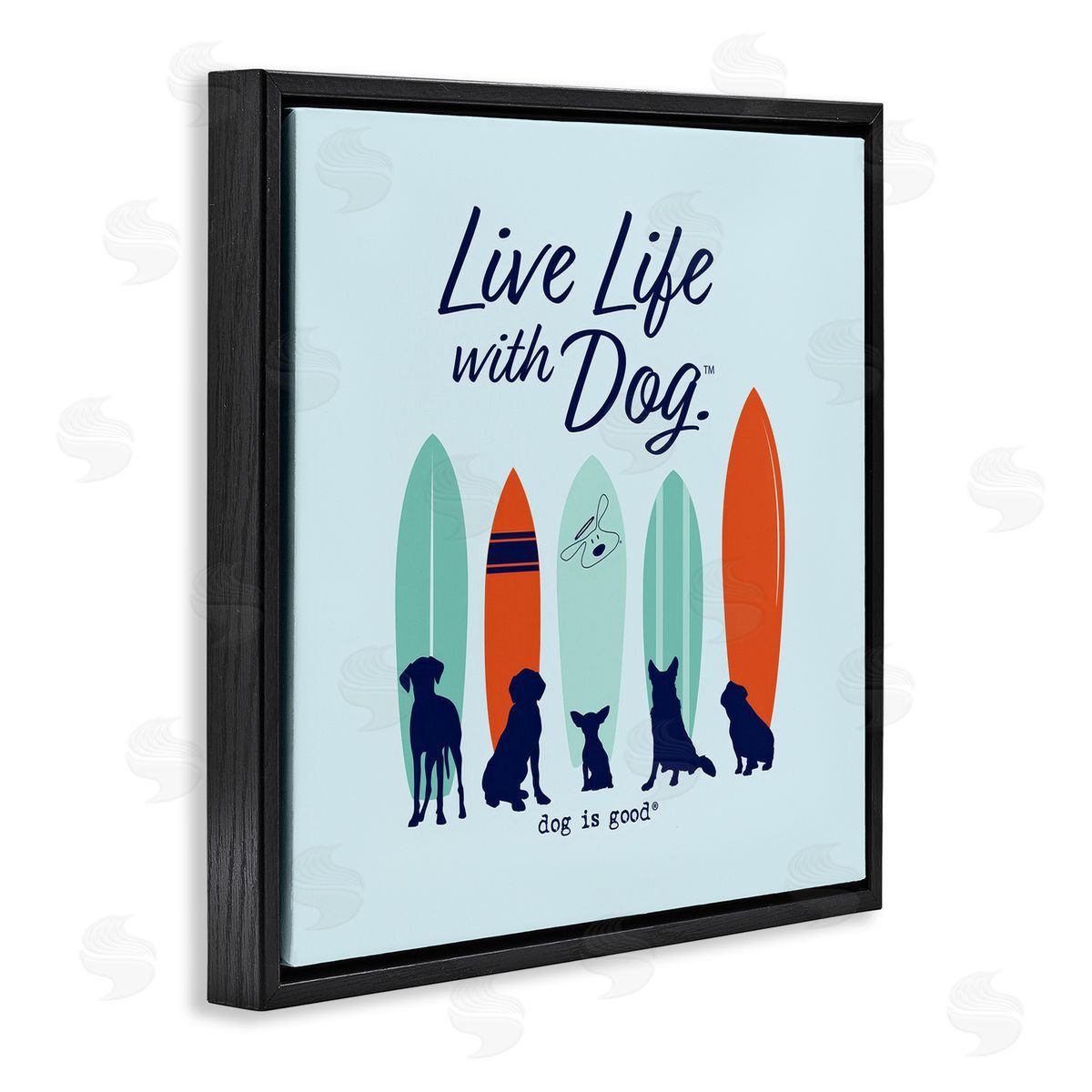 Dog is Good | Surfboards & Dogs Phrase Wall Art