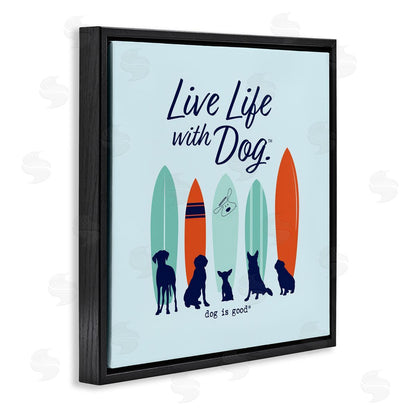 Dog is Good | Surfboards & Dogs Phrase Wall Art