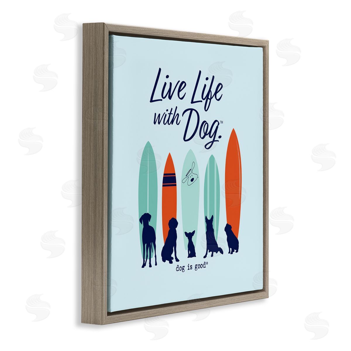 Dog is Good | Surfboards & Dogs Phrase Wall Art