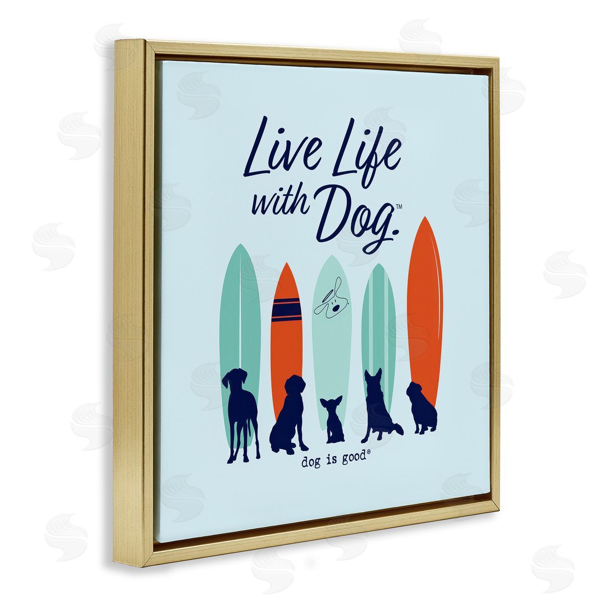 Dog is Good | Surfboards & Dogs Phrase Wall Art
