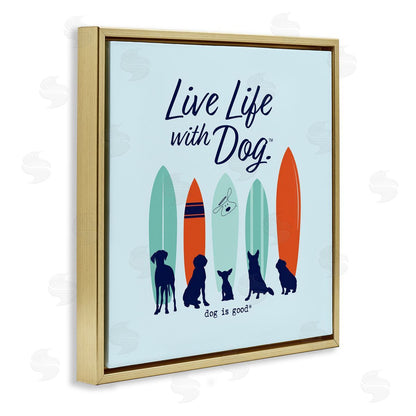 Dog is Good | Surfboards & Dogs Phrase Wall Art