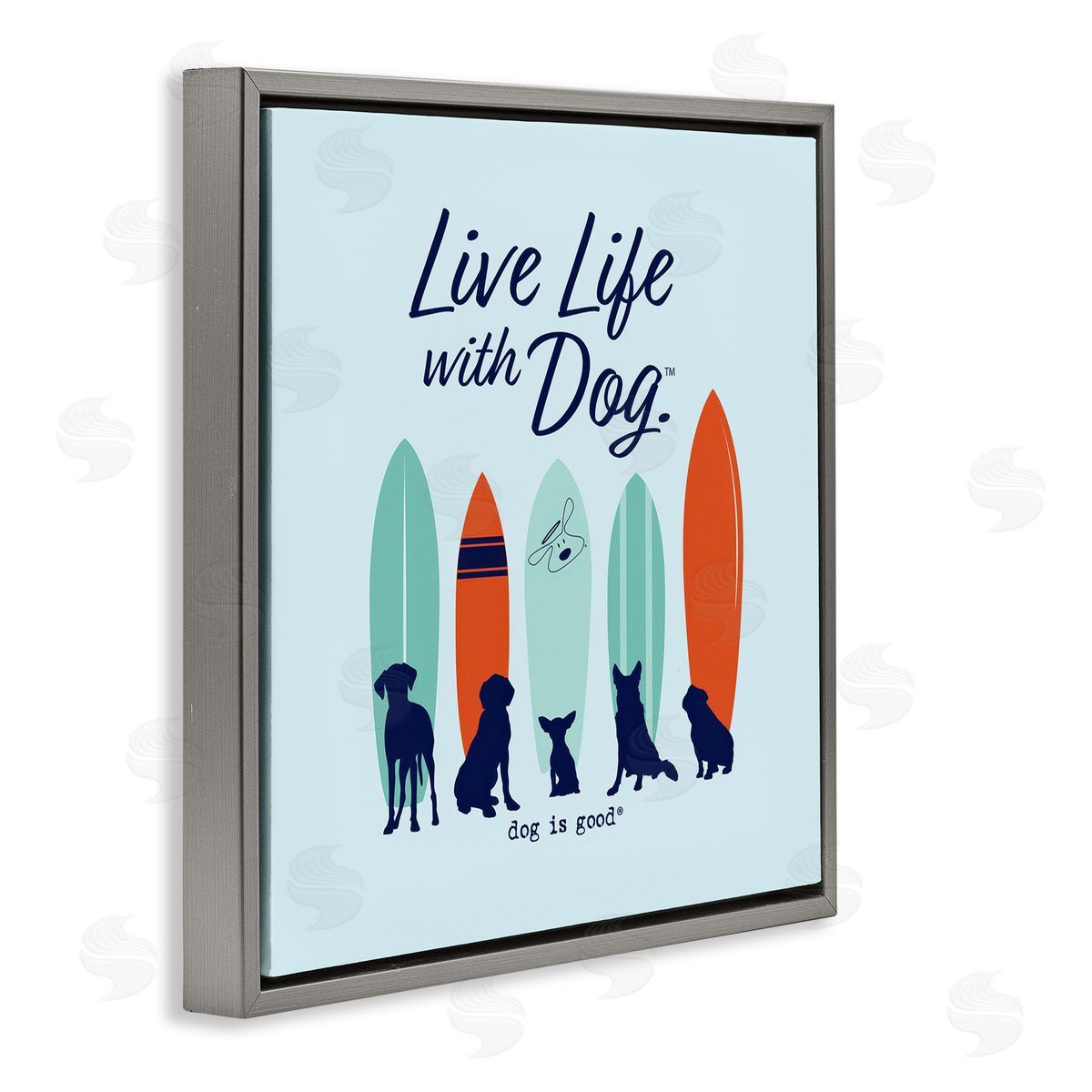 Dog is Good | Surfboards & Dogs Phrase Wall Art