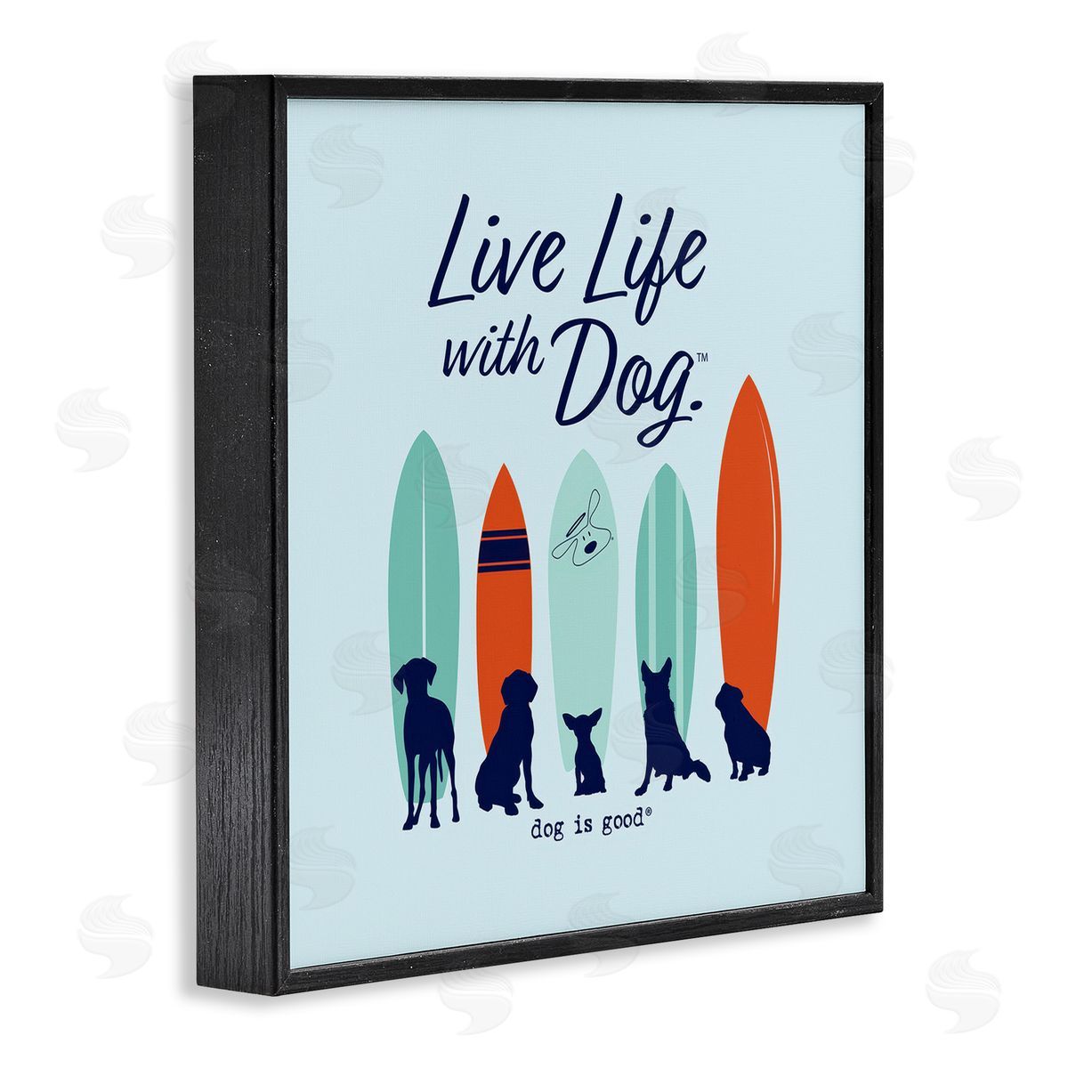 Dog is Good | Surfboards & Dogs Phrase Wall Art