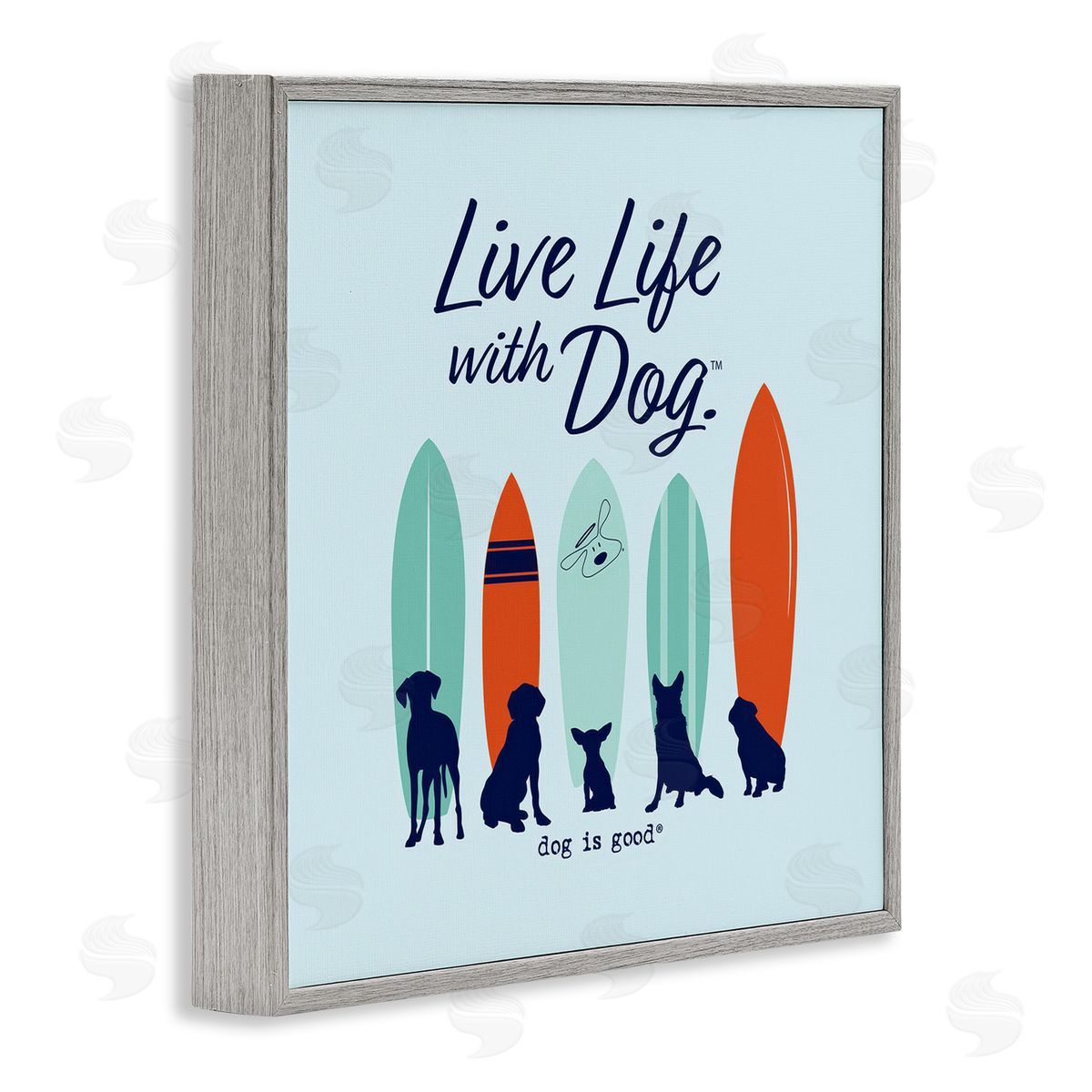 Dog is Good | Surfboards & Dogs Phrase Wall Art