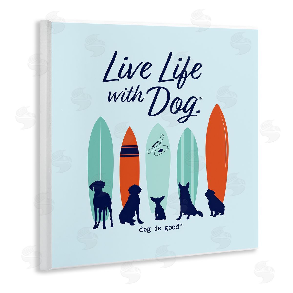 Dog is Good | Surfboards & Dogs Phrase Wall Art