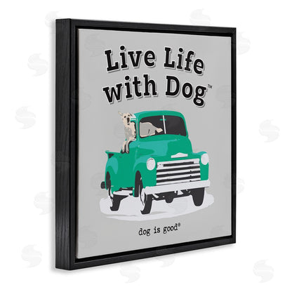 Dog is Good | Dog in Pickup Truck Wall Art