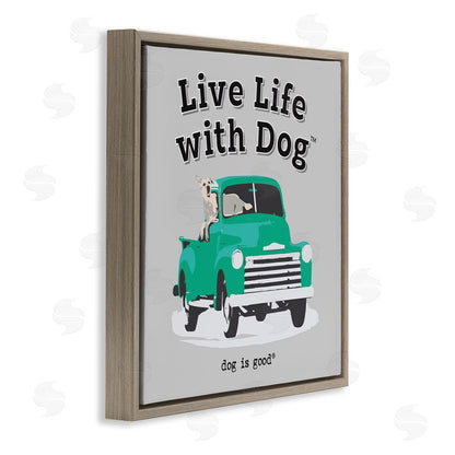 Dog is Good | Dog in Pickup Truck Wall Art