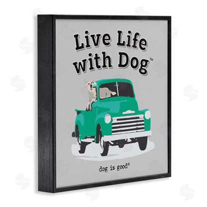 Dog is Good | Dog in Pickup Truck Wall Art