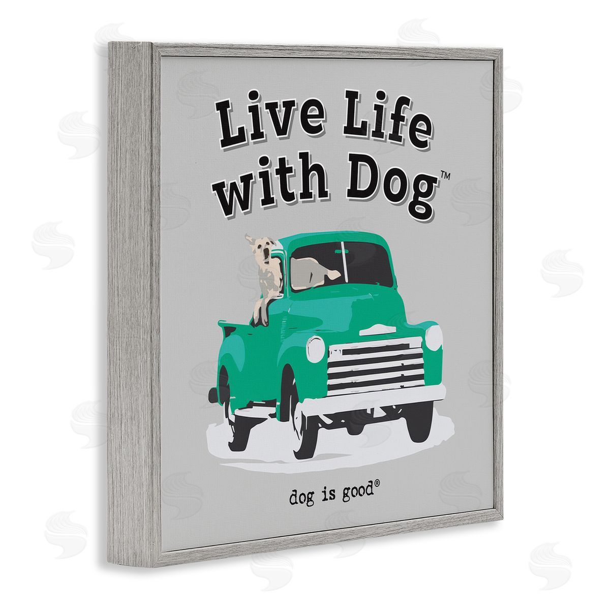 Dog is Good | Dog in Pickup Truck Wall Art