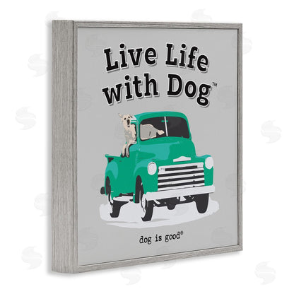 Dog is Good | Dog in Pickup Truck Wall Art