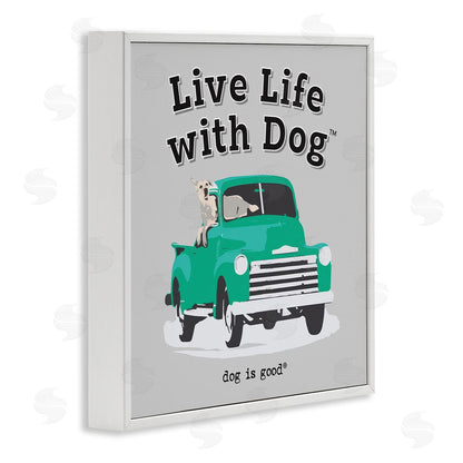 Dog is Good | Dog in Pickup Truck Wall Art
