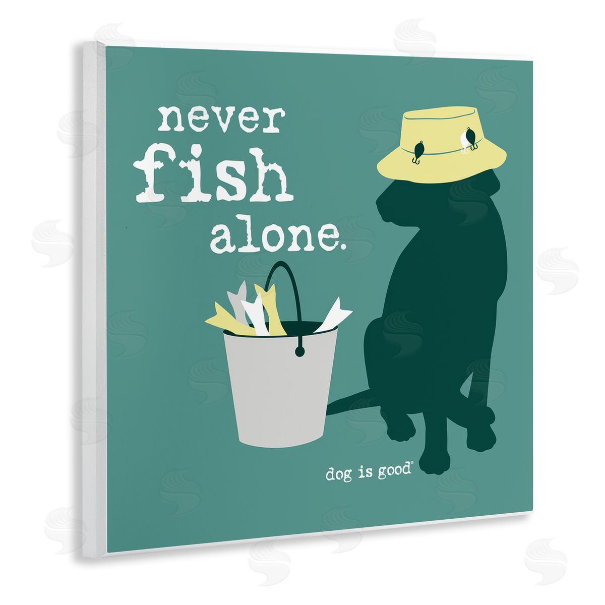 Dog is Good | Never Fish Alone Dog Wall Art