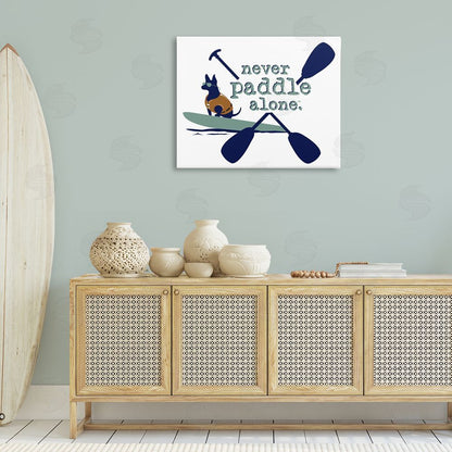 Dog is Good | Never Paddle Alone with Dog Wall Art