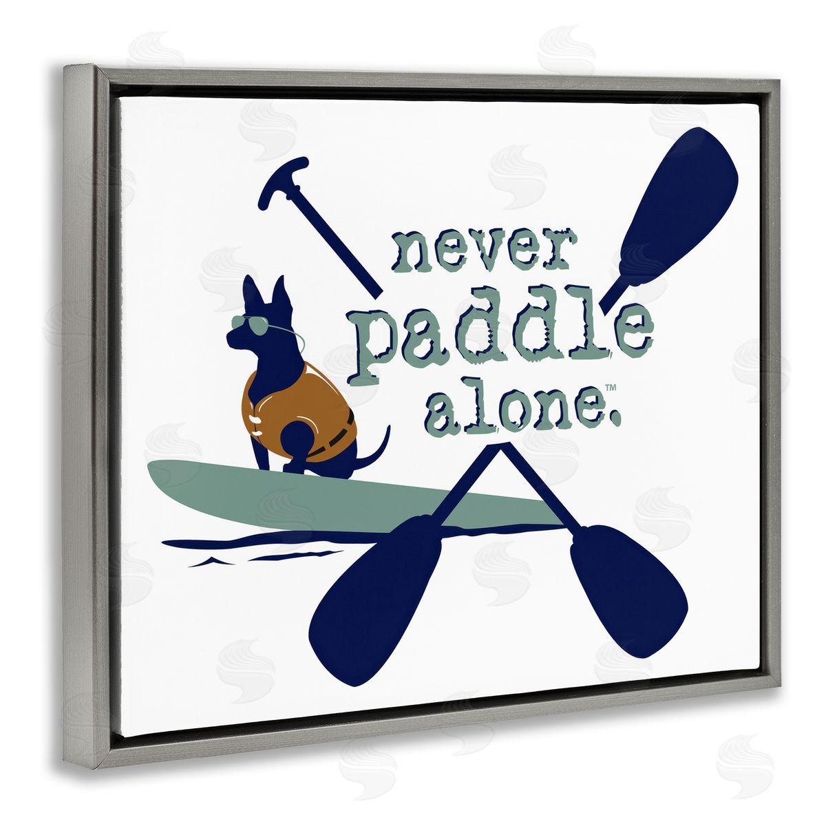 Dog is Good | Never Paddle Alone with Dog Wall Art