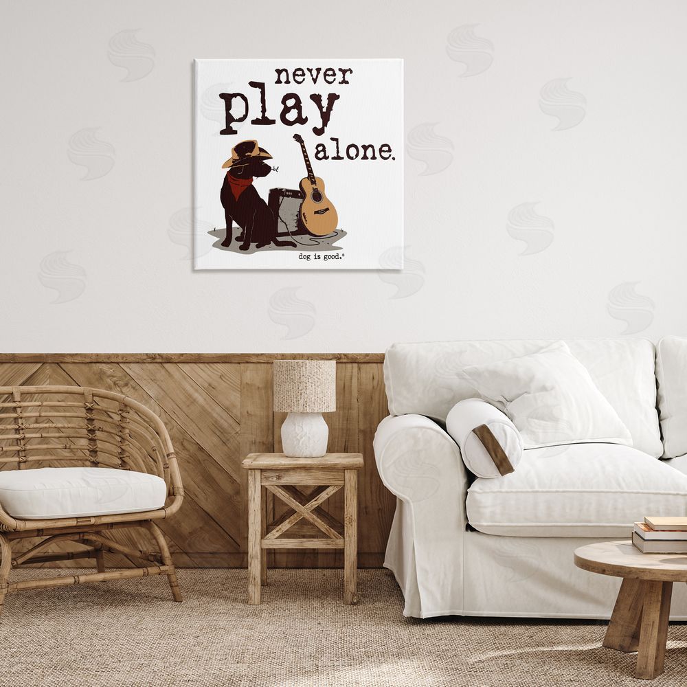 Dog is Good | Never Play Music Alone Wall Art