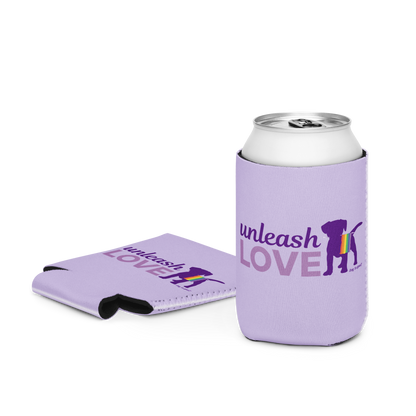 purple dog koozie